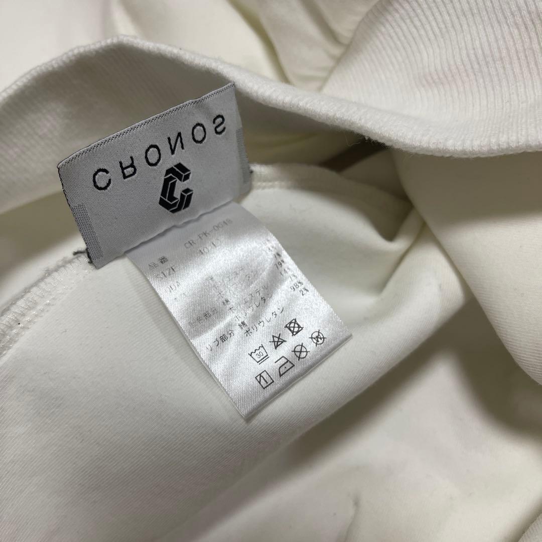 CRONOS ホワイト ストライプ　パーカー　Ｌサイズ