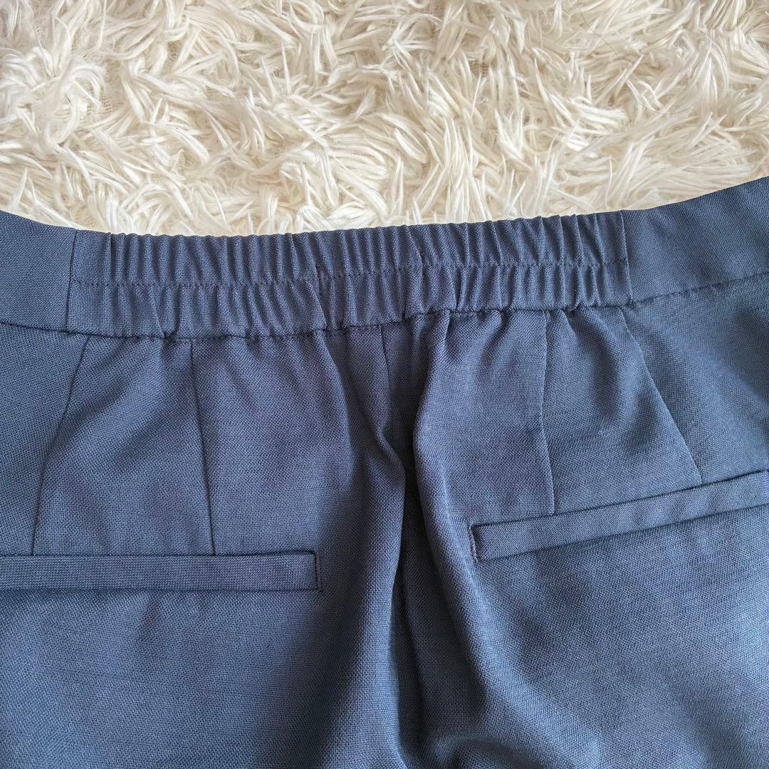 PLST リネンブレンドカラーレスジャケット セットアップ 麻混 ネイビー Ｍ