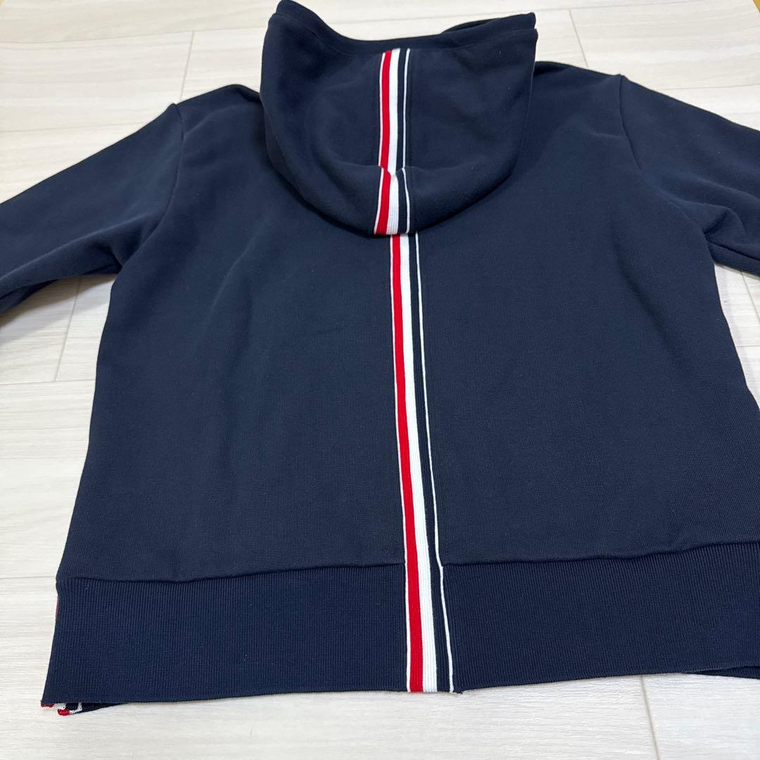 THOM BROWNE トムブラウントリコロールネイビー パーカー SIZE 1