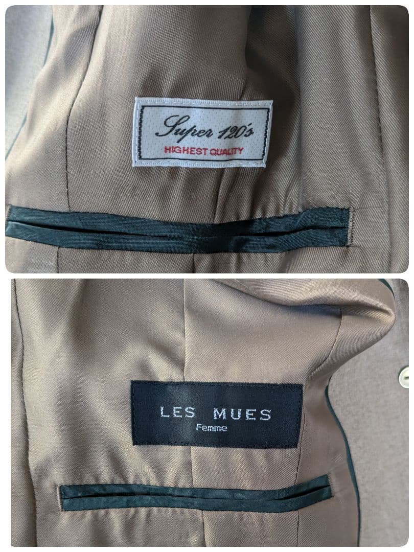 【新品級】120sSuper 国際ウール混紡 LES MUES Femme