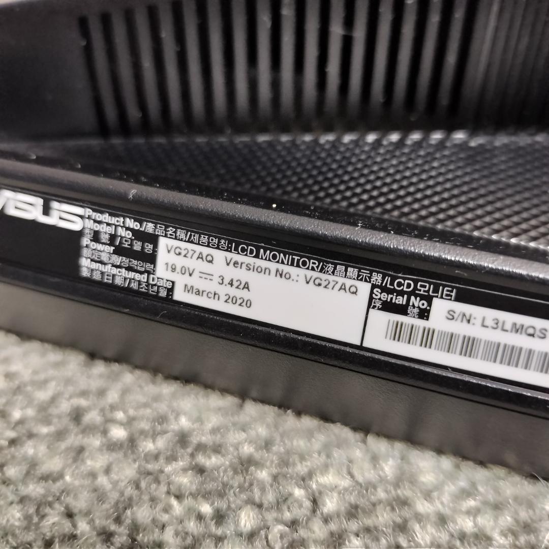 ASUS ゲーミングモニター TUF Gaming VG27AQ ジャンク