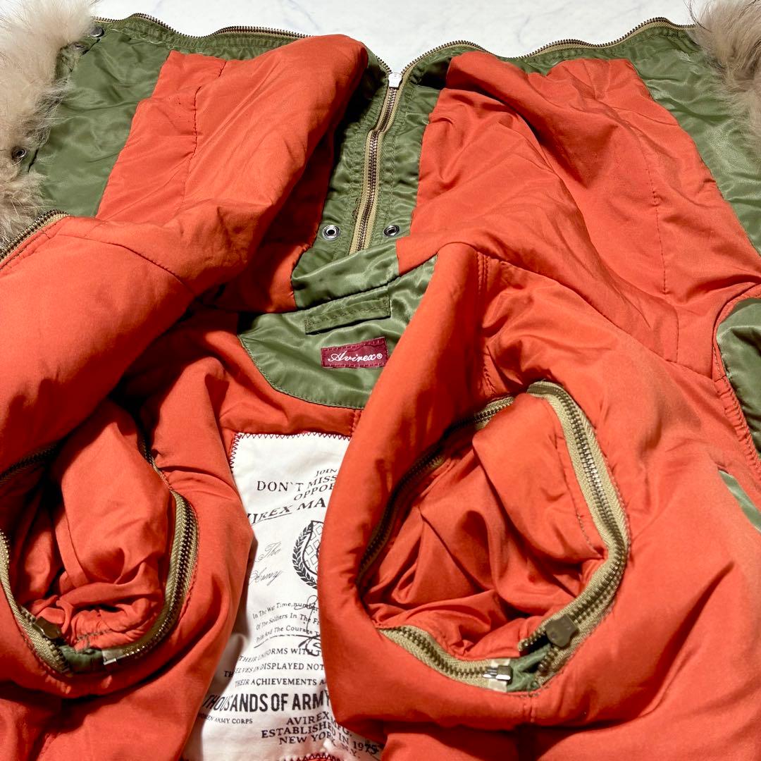 に*こ様 美品✨AVIREX N-2B フライトジャケット ベスト カーキ M