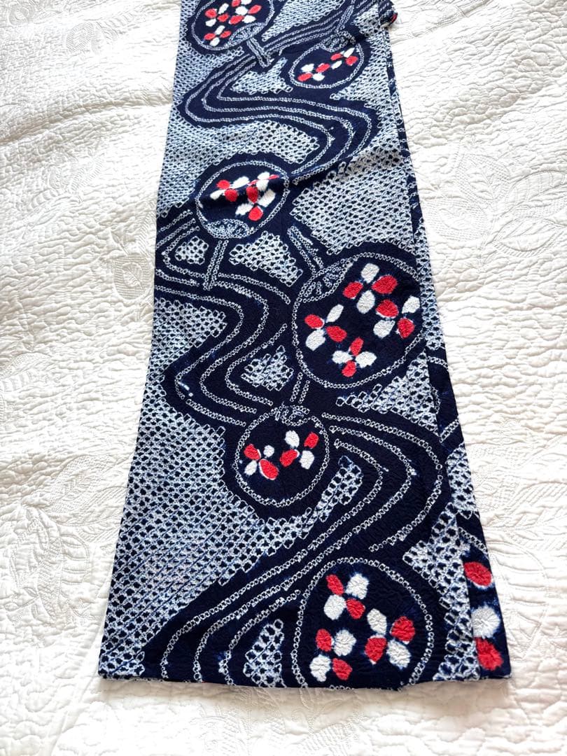 粋な大人の浴衣 極上の逸品です ◆ 有松絞り 団扇うちわ 高身長の方にも