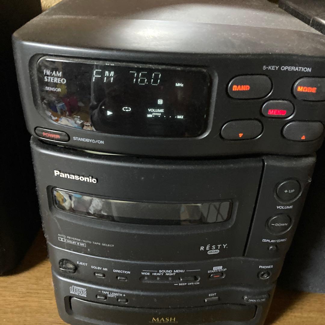 中古品Panasonic ミニコンポ カセットテープ CDプレーヤー ジャンク品