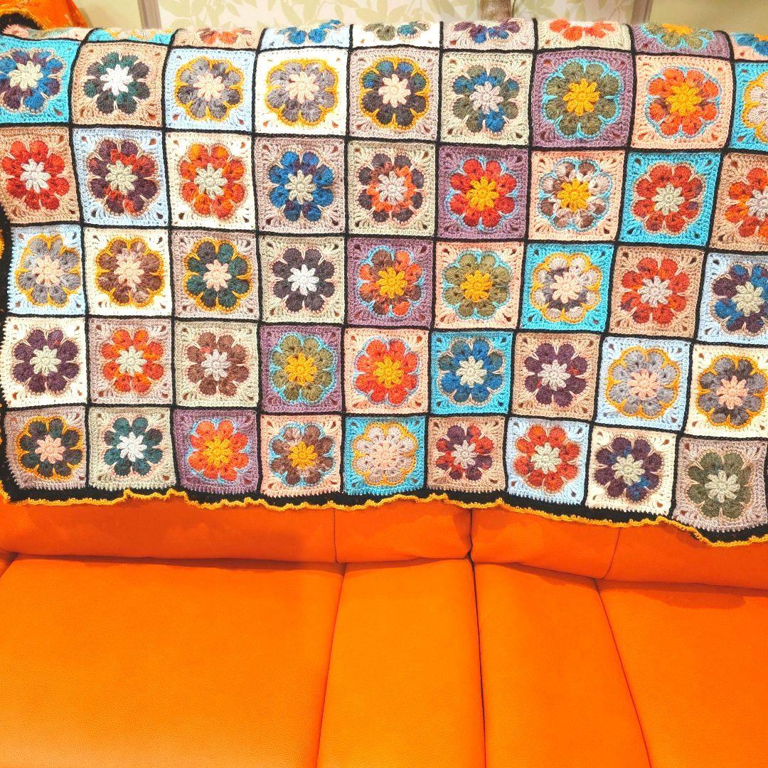 手編みマルチカバー　ブランケット