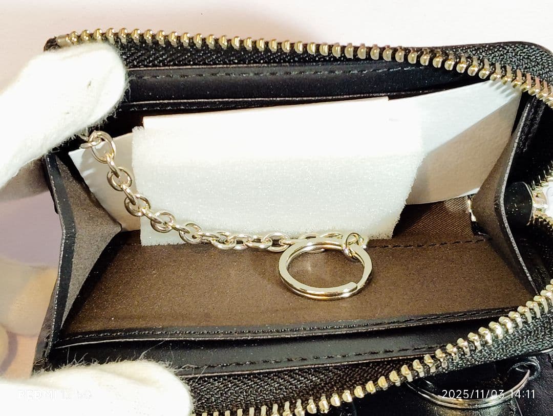 Vivienne Westwood ロゴ押印 レザーキーケース ブラック