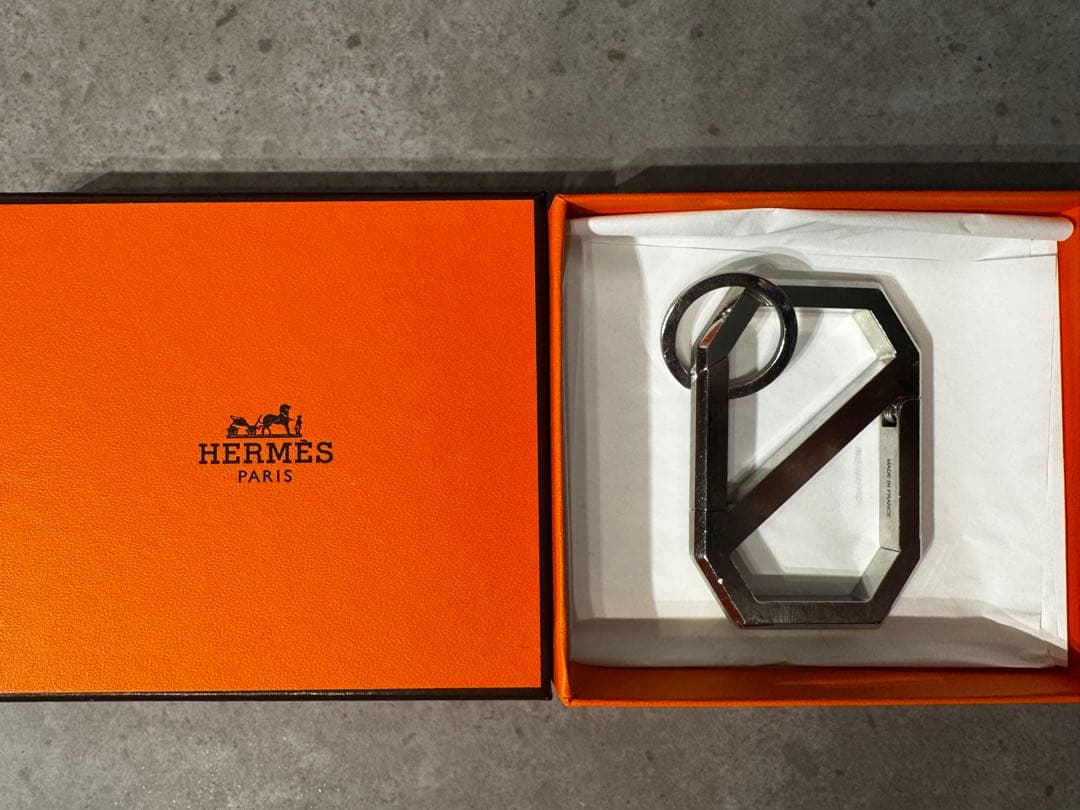 廃盤限定希少！エルメス・DELTA・キーリング・カラビナ