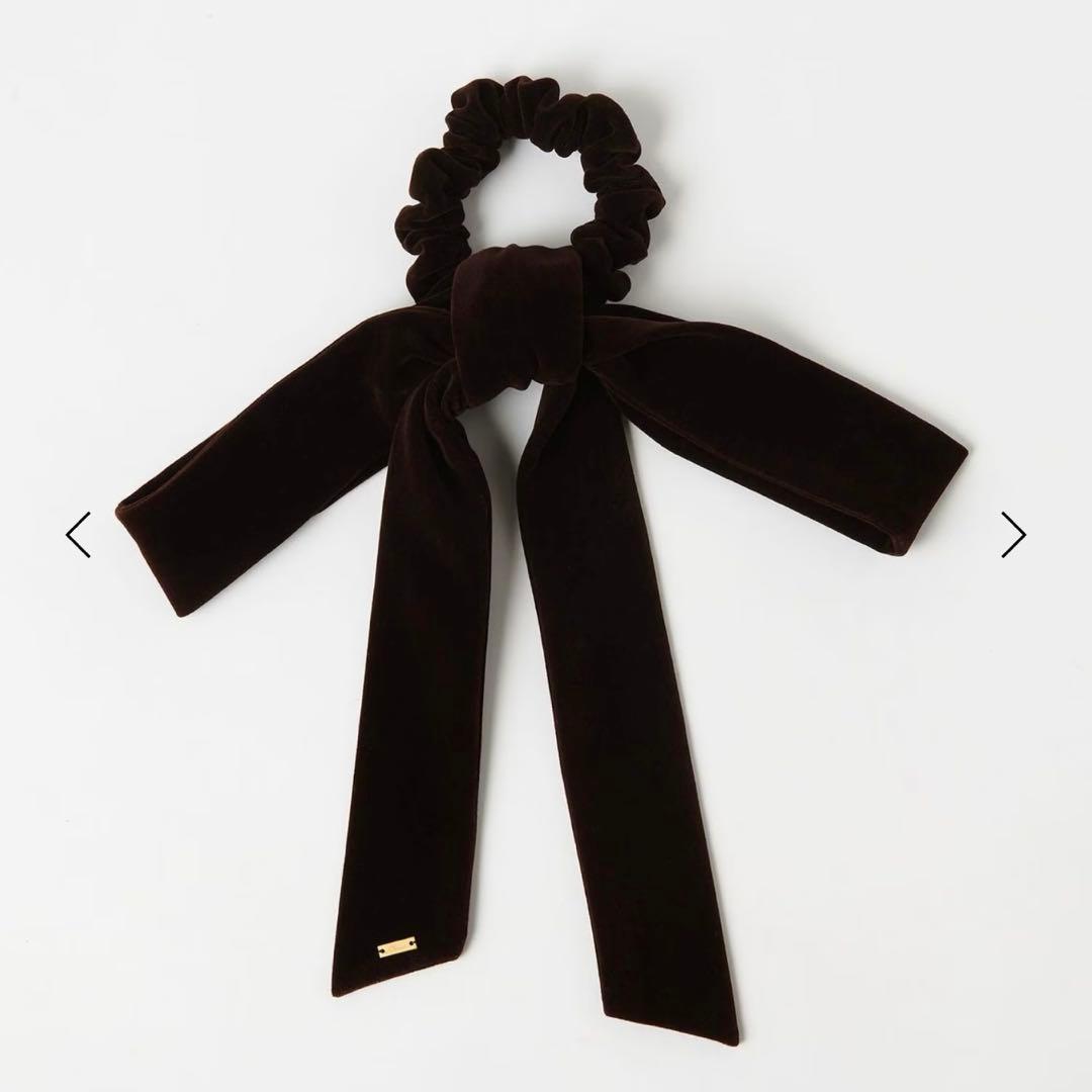 新品＜LETICIA＞レチシア リボン ベルベット シュシュ 完売品