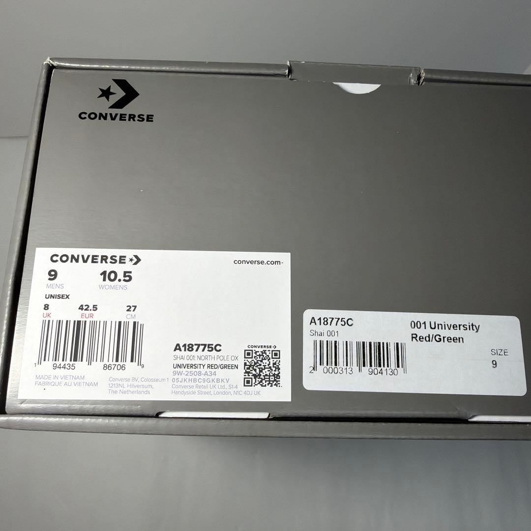US9 新品 SHAI 001 converse Winter Red SGA