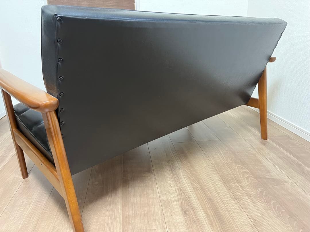 カリモク60　Kチェアー　2シーター　スタンダードブラック