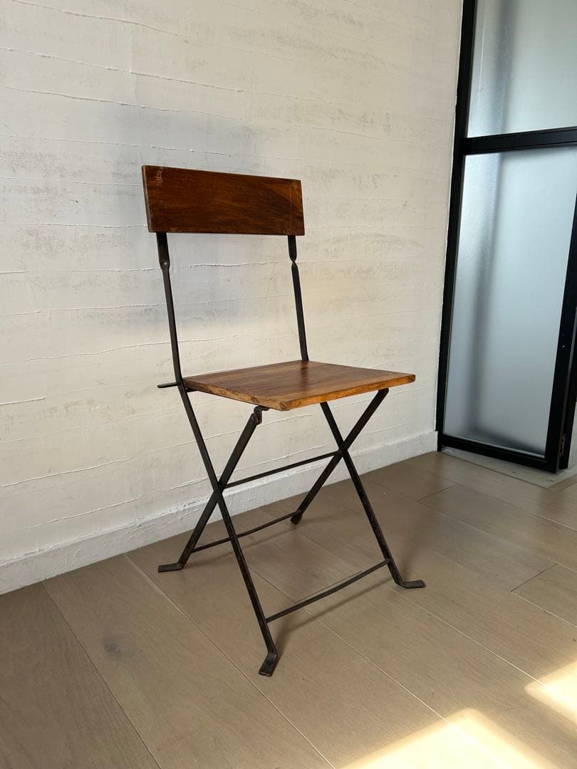 ヴィンテージ　折りたたみアイアンチェア　ガーデンチェア　雰囲気○ 1〜2脚あり