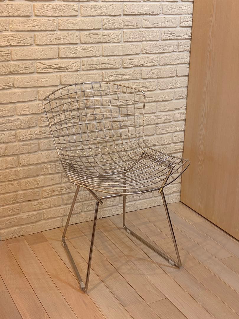 ★美品★ハリー・ベルトイア　ワイヤーチェア② シルバー ミッドセンチュリー
