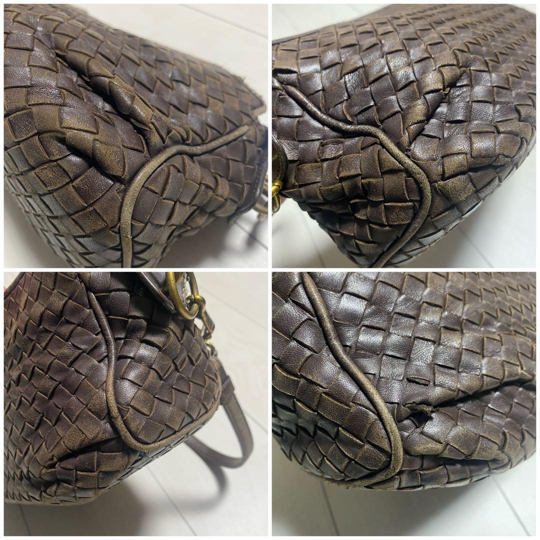 BOTTEGA VENETA イントレチャート ショルダーバッグ レザー