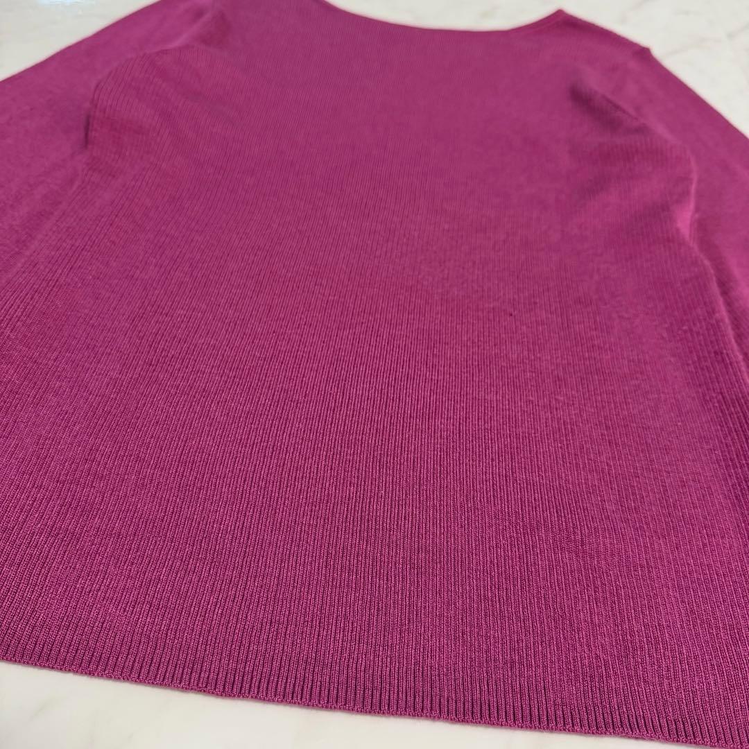 【美品】完売品✨️アナイ ウール シルク リブ フロンタブル プルオーバー 上品