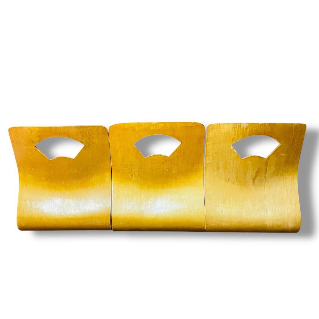 石橋6脚セット✨️木製座椅子　曲げ座椅子　和座椅子 ナチュラル 　旅館座椅子