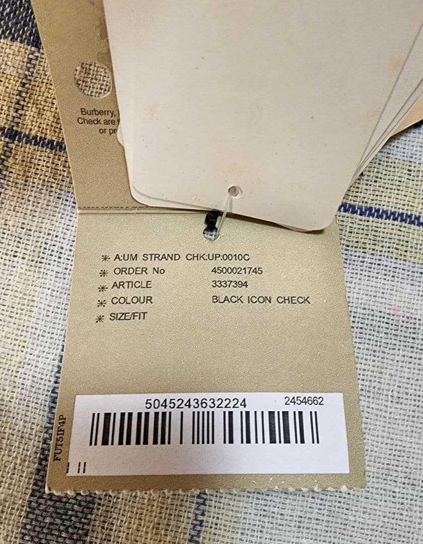 【タグ付き新品】BURBERRY 折り畳み式ジャンプ傘 レザーハンドル