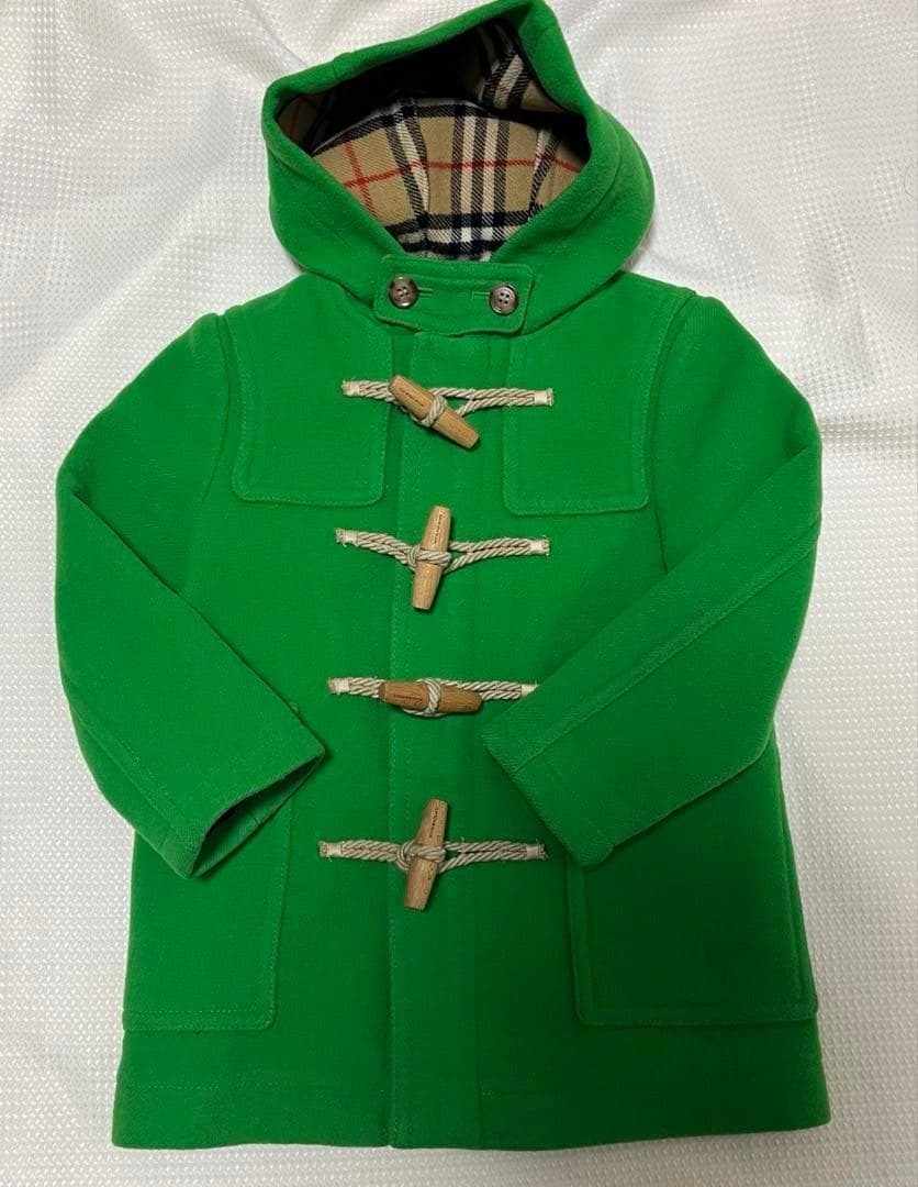 【美品】Burberry children ダッフルコート　キッズ　緑　110