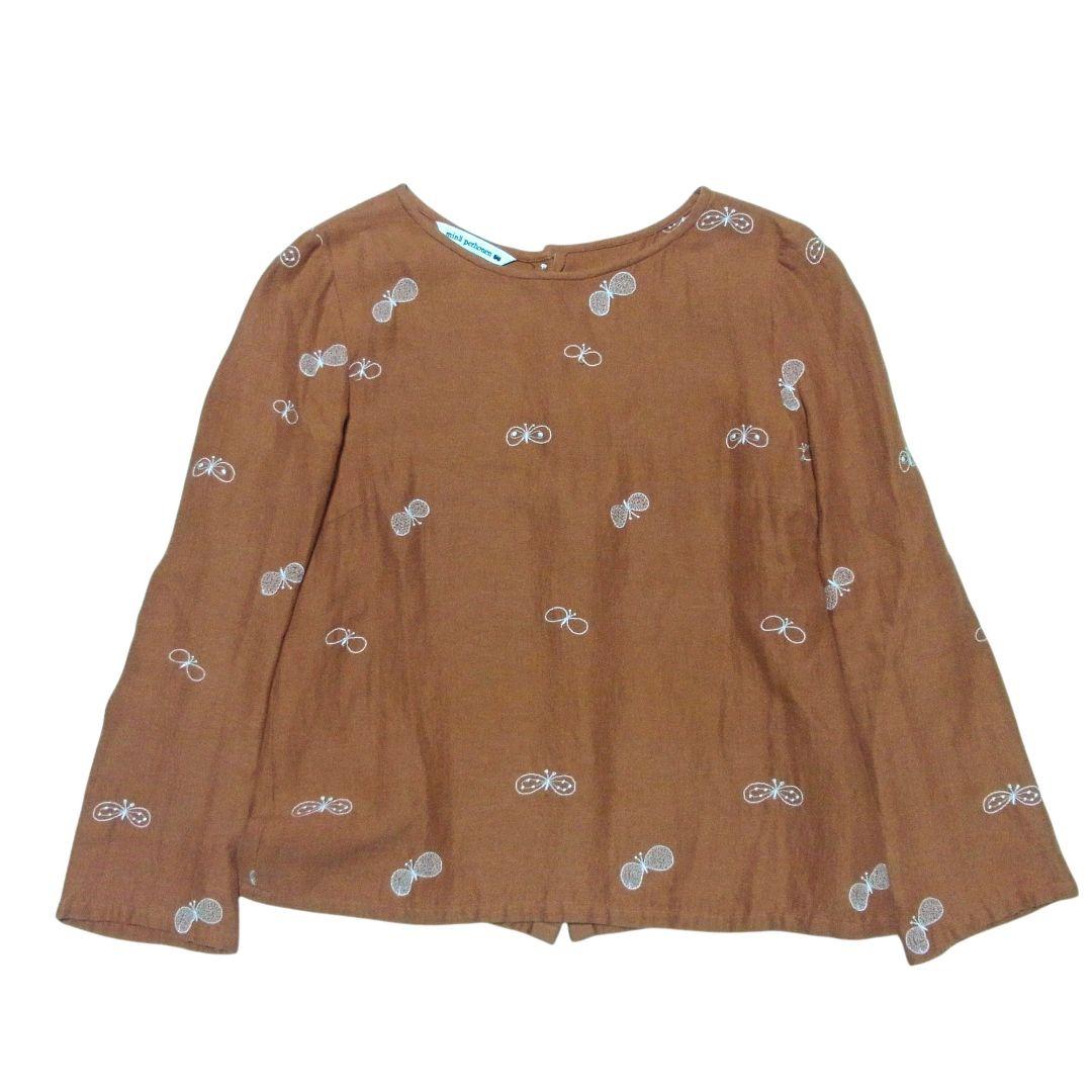 ミナペルホネン choucho バックボタン ダブルガーゼ ブラウス シャツ