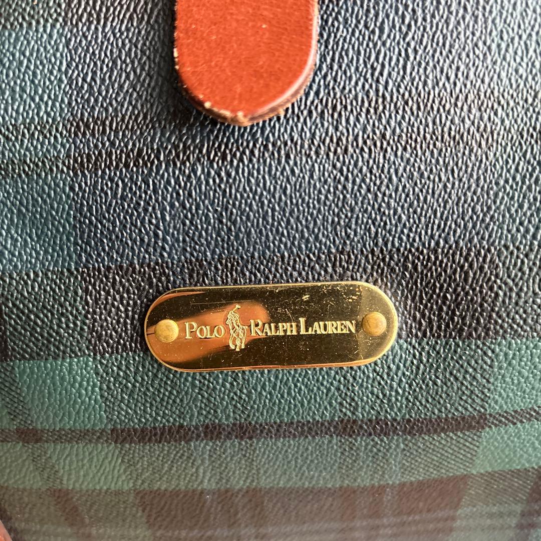 希少　Polo Ralph Lauren ボストンバッグ グリーン系チェック