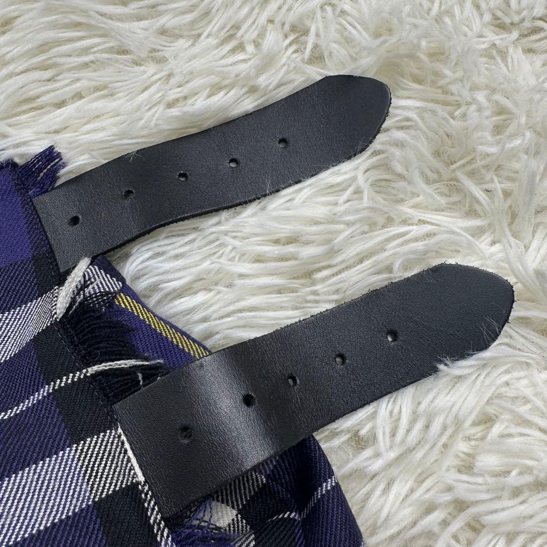 オニールオブダブリン ラップスカート ロング丈 ウール ブルー系