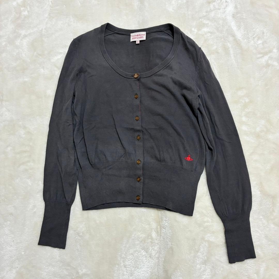 ヴィヴィアンウエストウッド レッドレーベル　オーブ刺繍　カーディガン　サイズ3