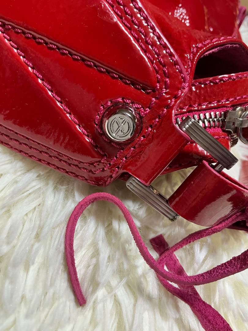 最終価格　FRANCESCO BIASIA パテントレザーバッグ　タグ付き未使用