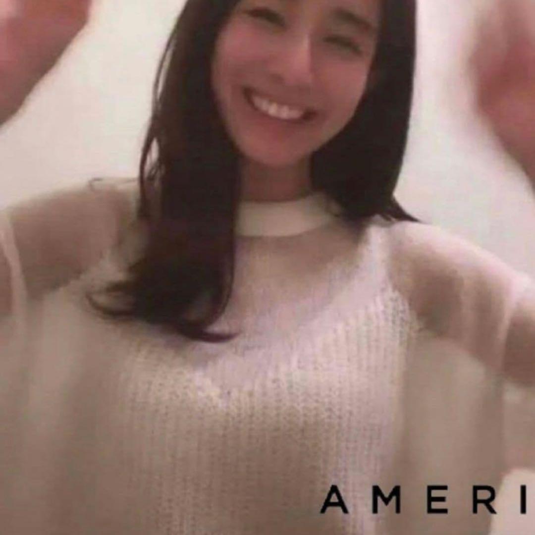 ameri vintage ホワイト長袖ニット 田中みな実着用