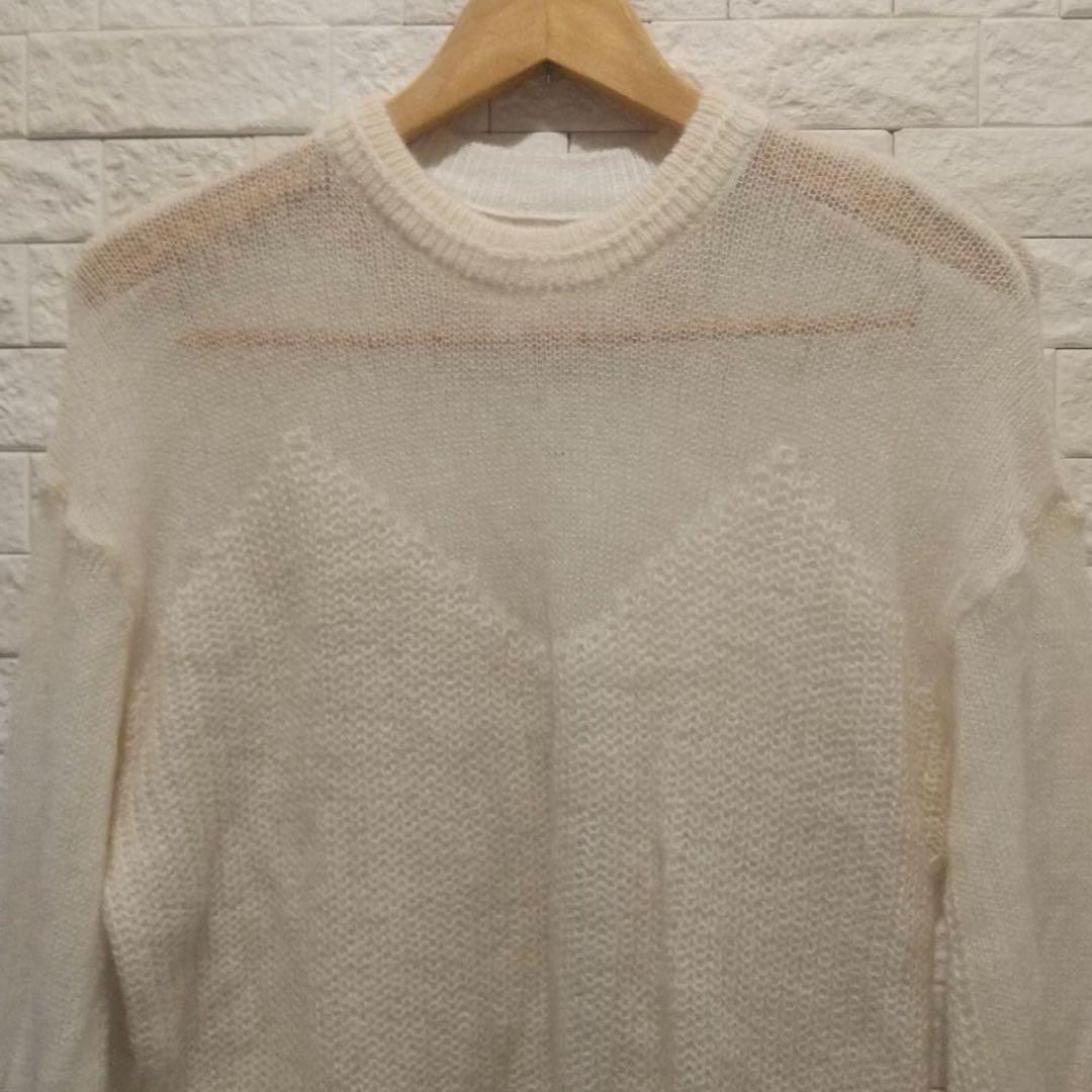 ameri vintage ホワイト長袖ニット 田中みな実着用