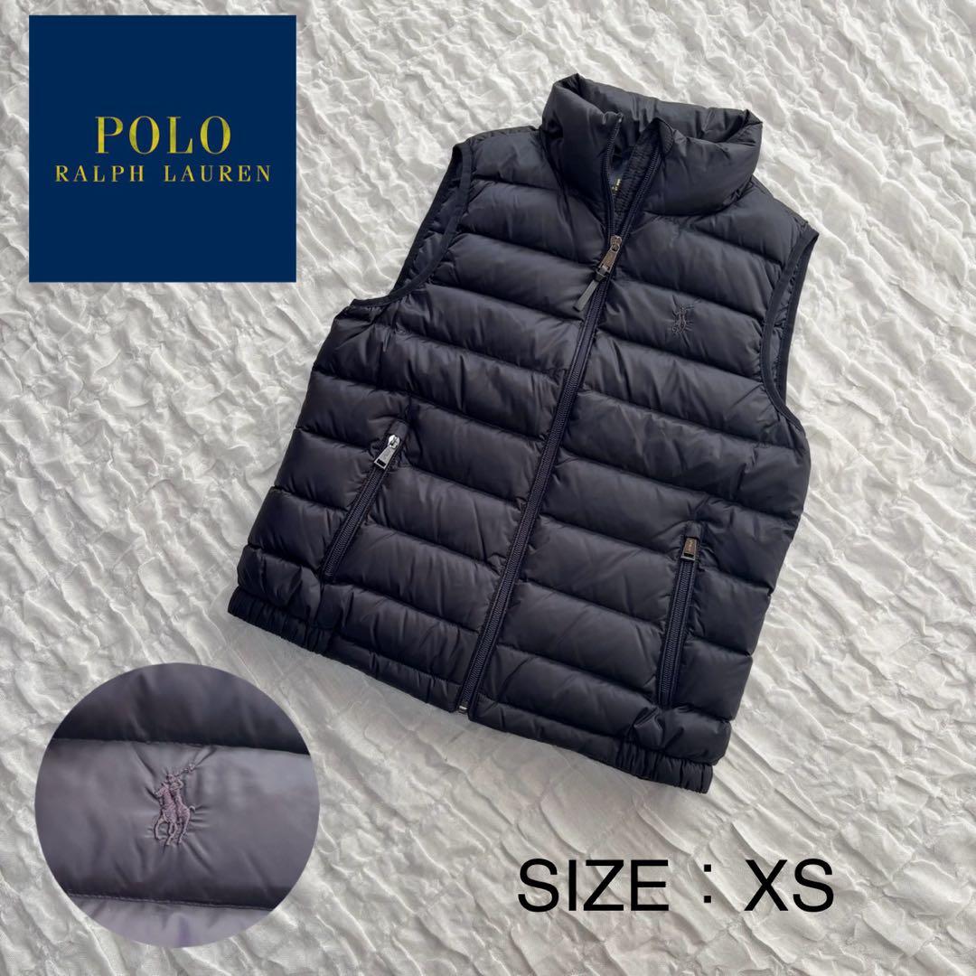 【1度着用のみ美品】 ポロラルフローレン ダウンベスト 近年モデル 刺繍ロゴ