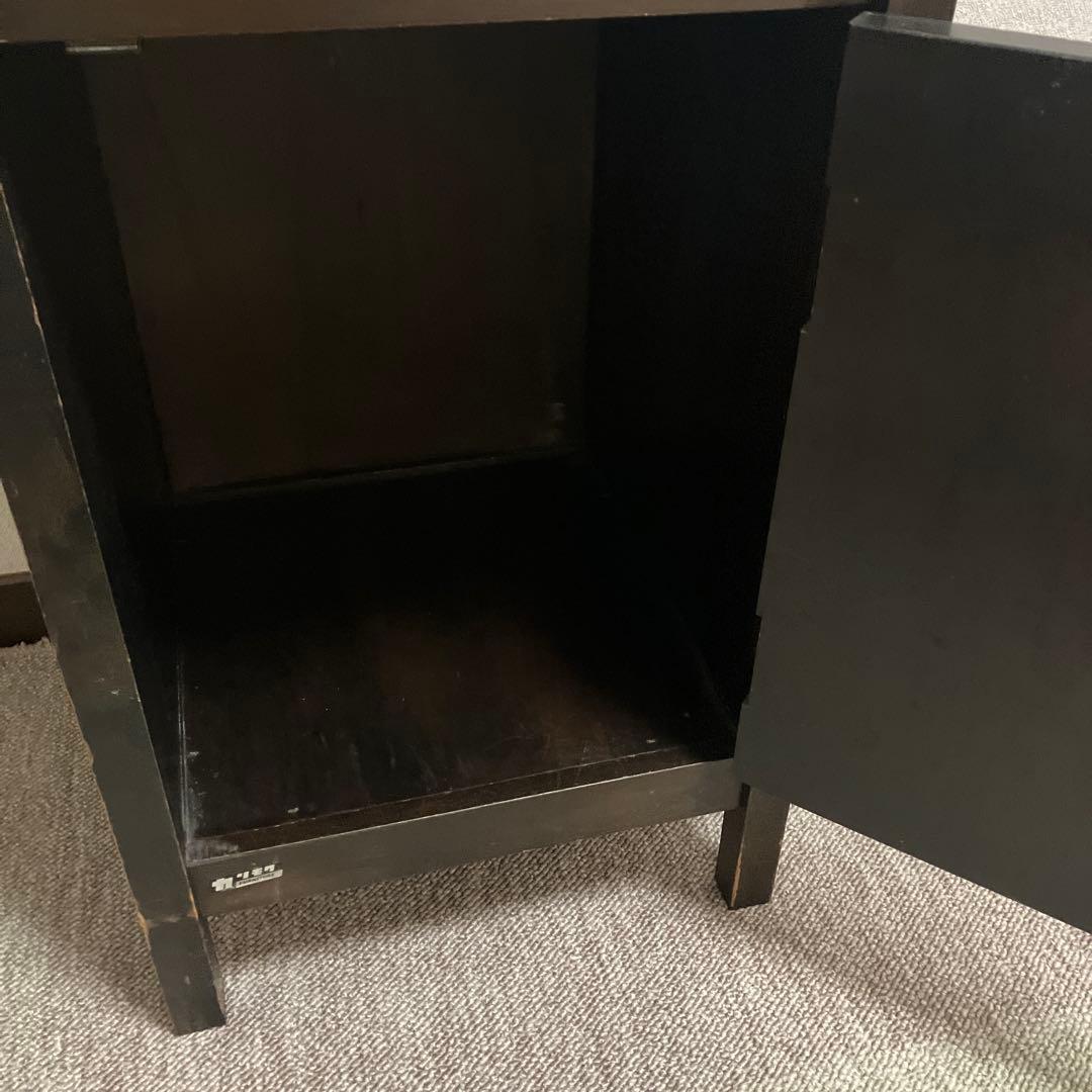 アンティーク★カリモク 木製 電話台 サイドテーブル 昭和レトロ 古家具