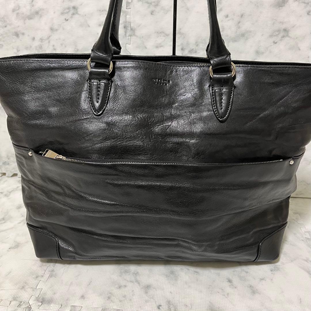 ultima TOKYO ウルティマトーキョー ブラックレザー トートバッグ