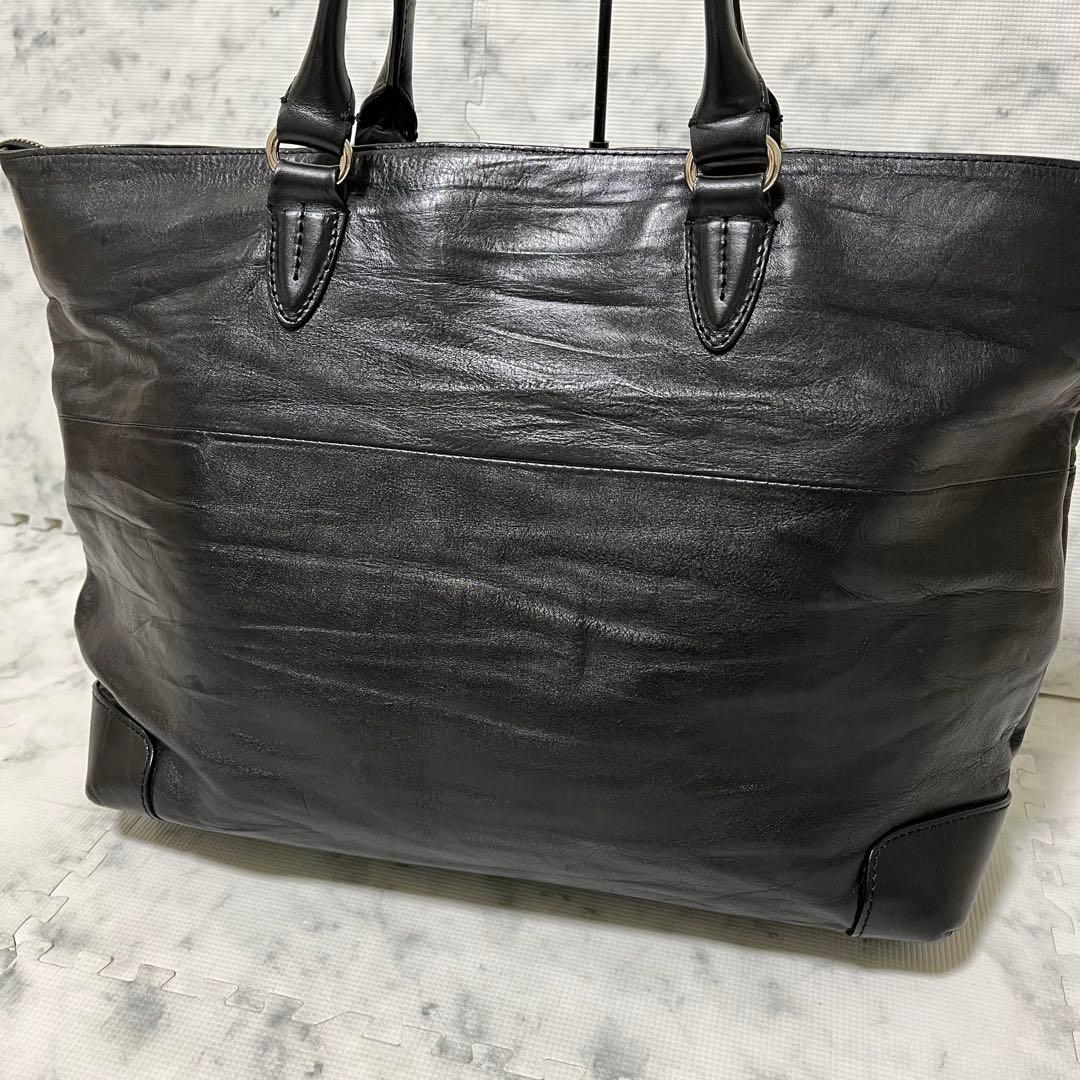 ultima TOKYO ウルティマトーキョー ブラックレザー トートバッグ