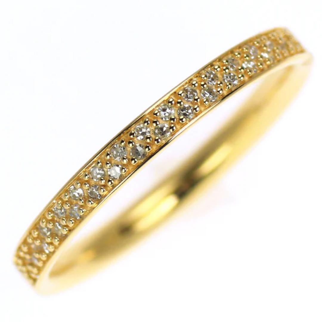 agate K18ハーフエタニティリング