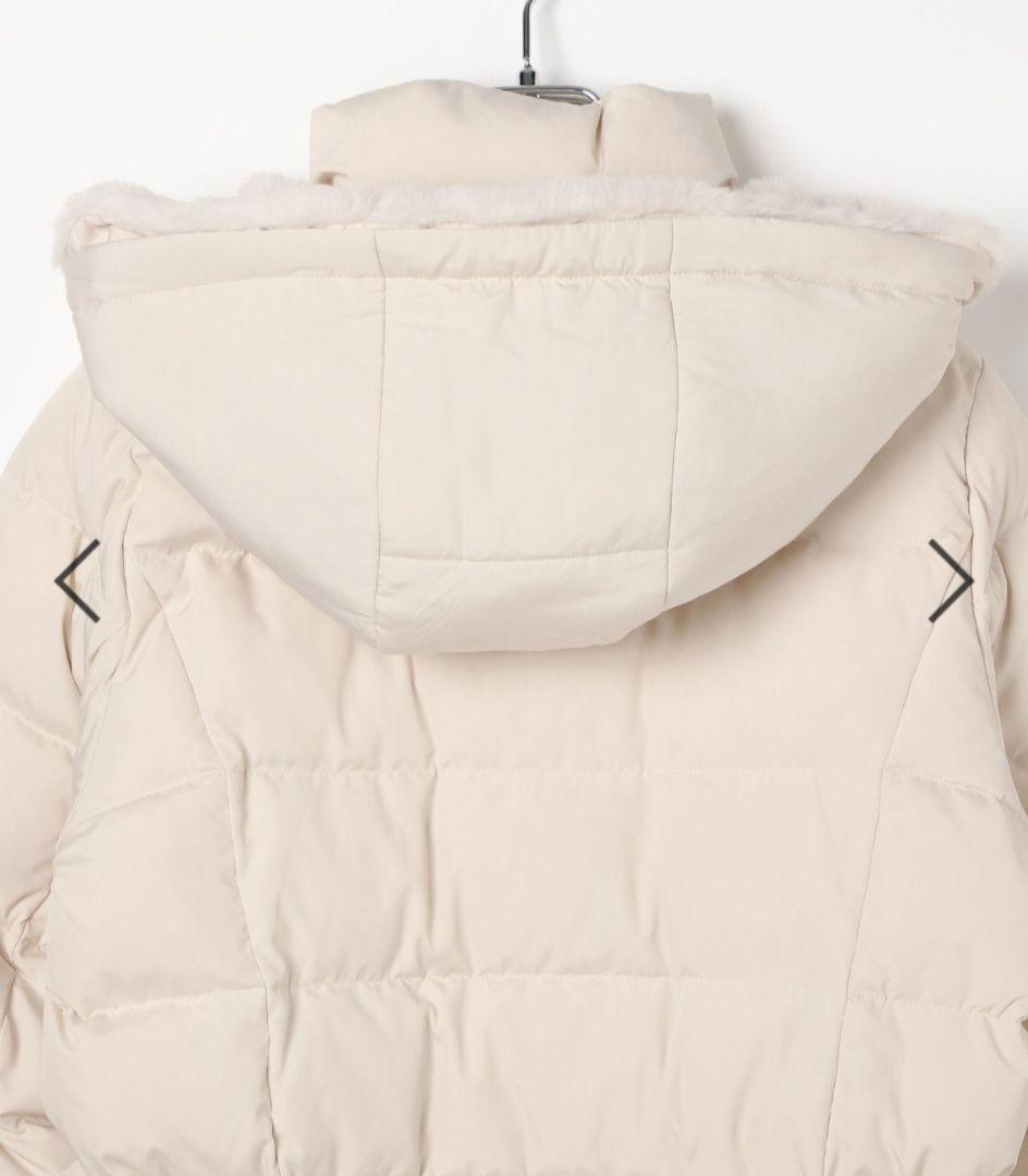 GLOBALWORK　ウツクシルエット撥水ダウンコート　アイボリー　Lサイズ