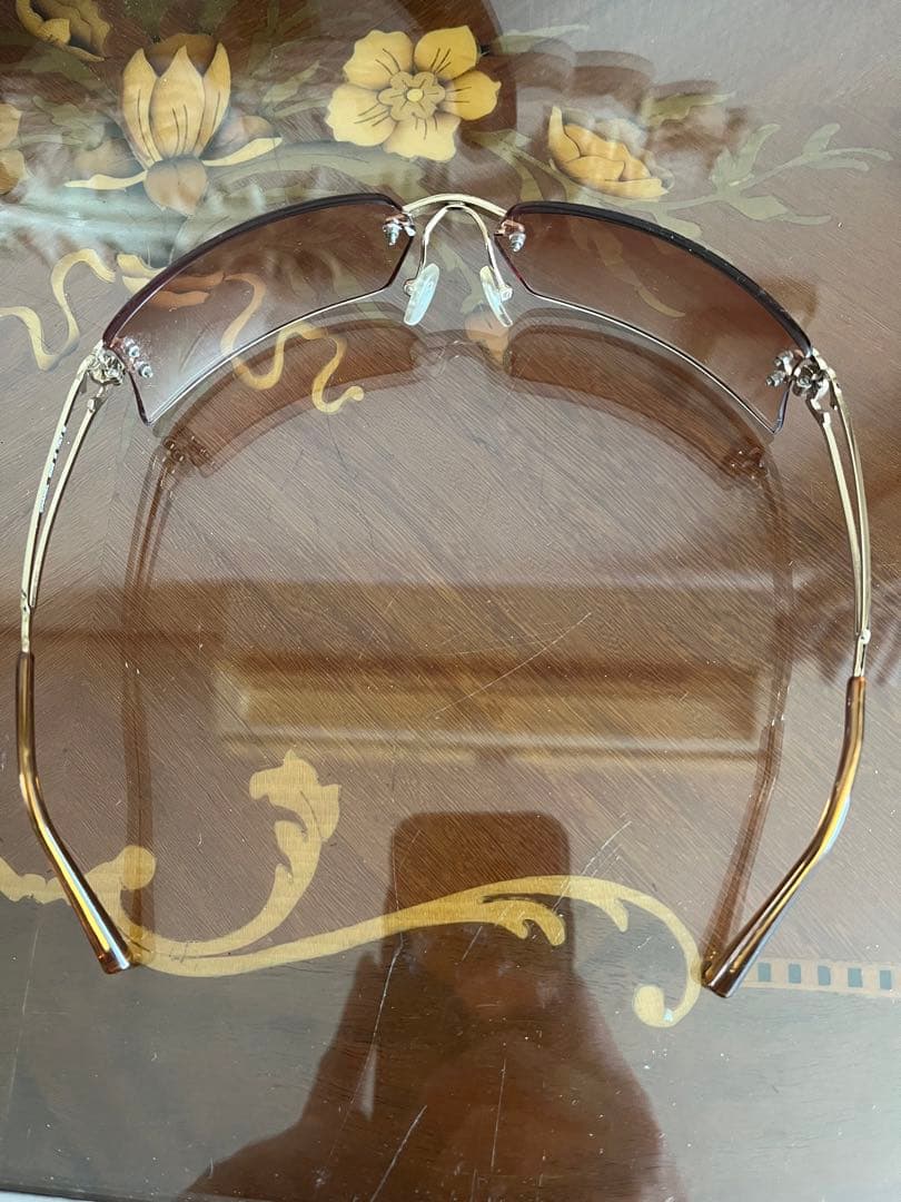 CHANEL ブラウンレンズ ゴールドフレーム サングラス　シャネル