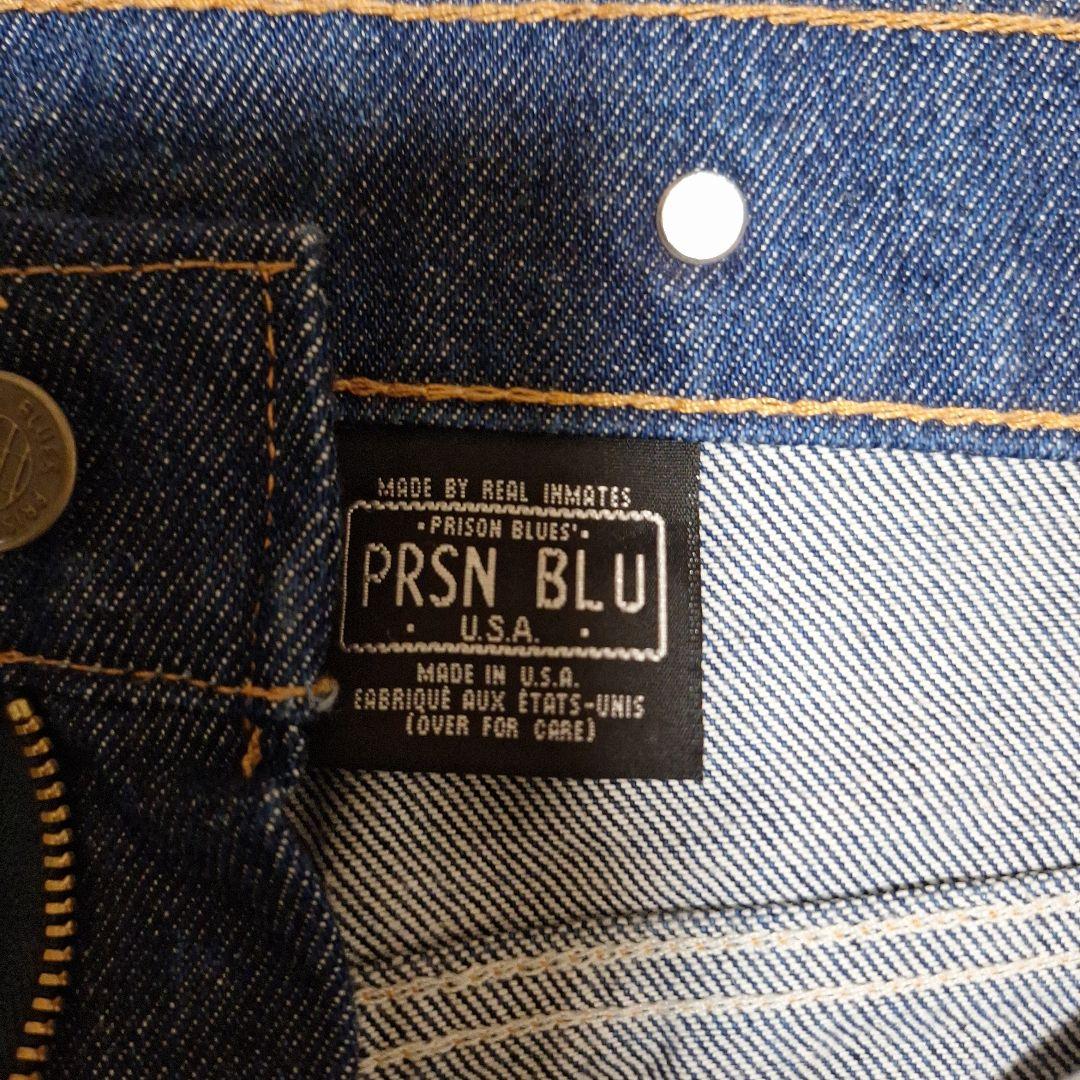 PRISON BLUES ワークジーンズ サスペンダーボタン リジッドブルー