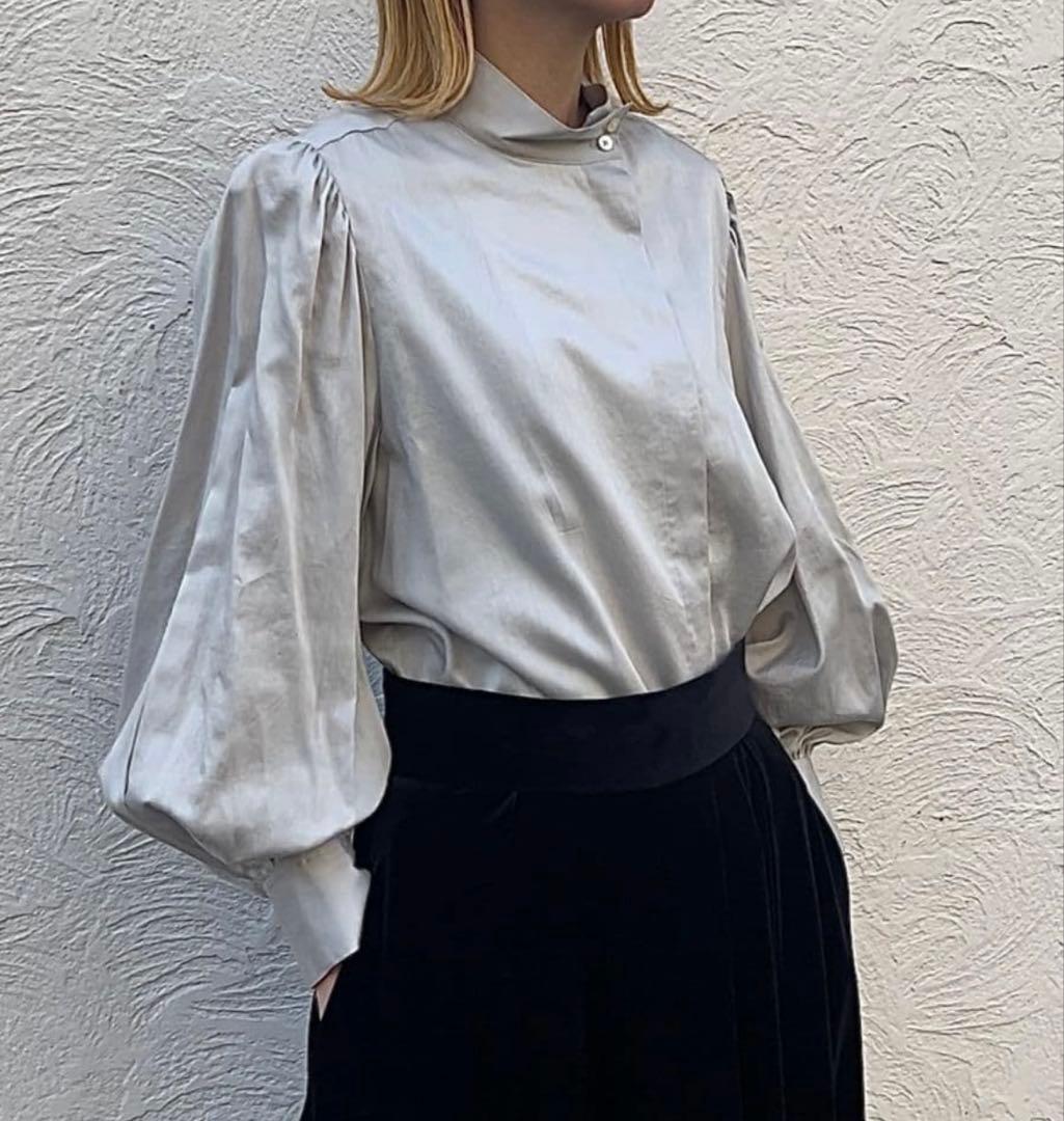 foufou スタンドカラー ドレスシャツ