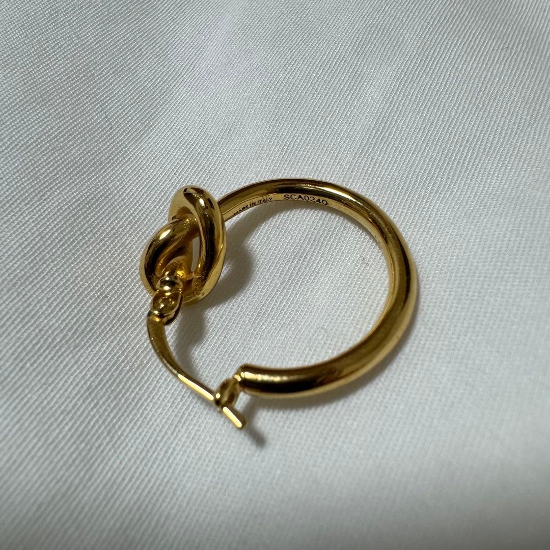 CELINE ノットスモールフープ　ゴールド （片耳)