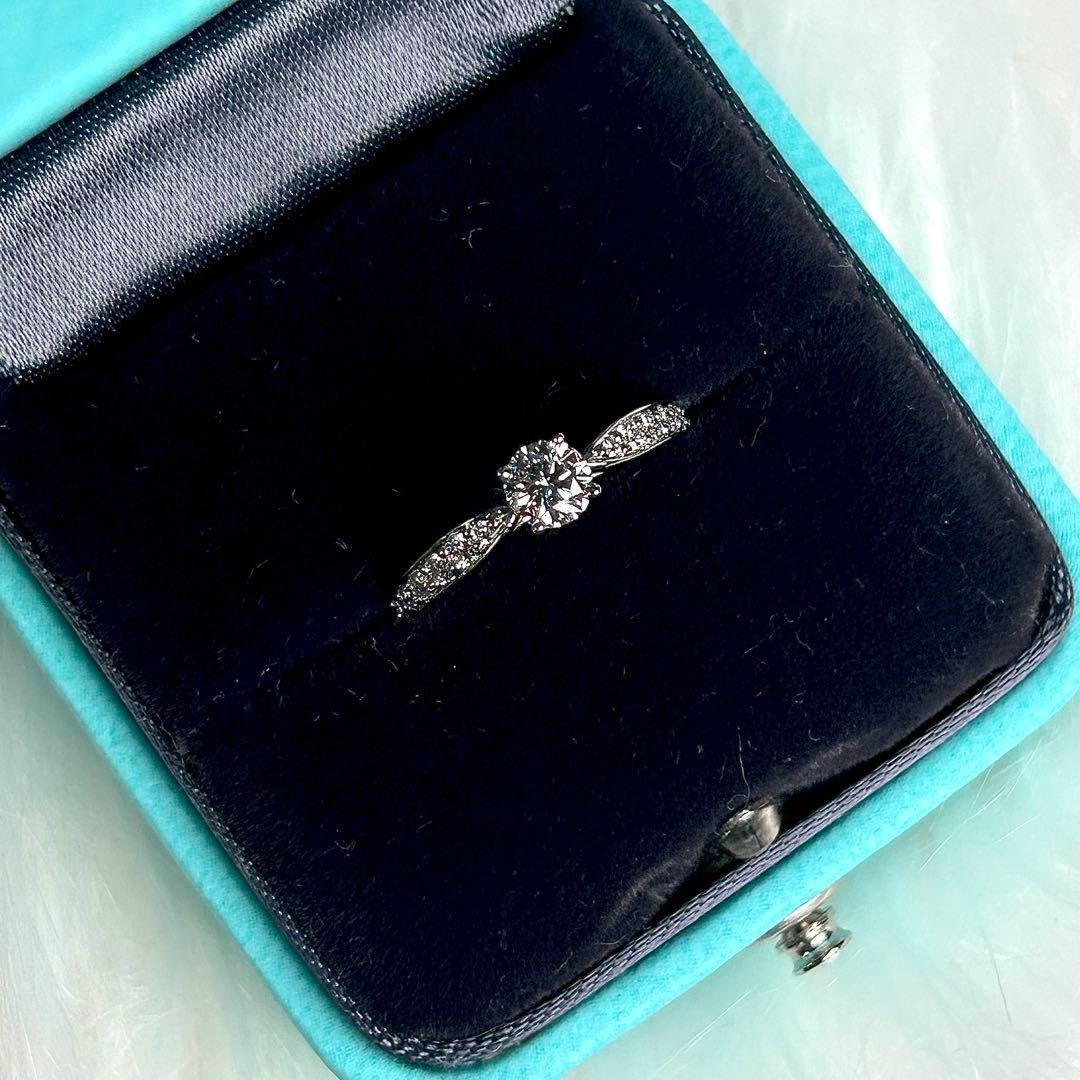 め*か様 新品仕上げ済✨ティファニー ハーモニー ソリティア プラチナ 0.25