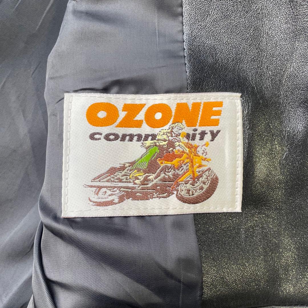 【希少】OZON COMMUNITY 八の字 シングルライダースジャケット