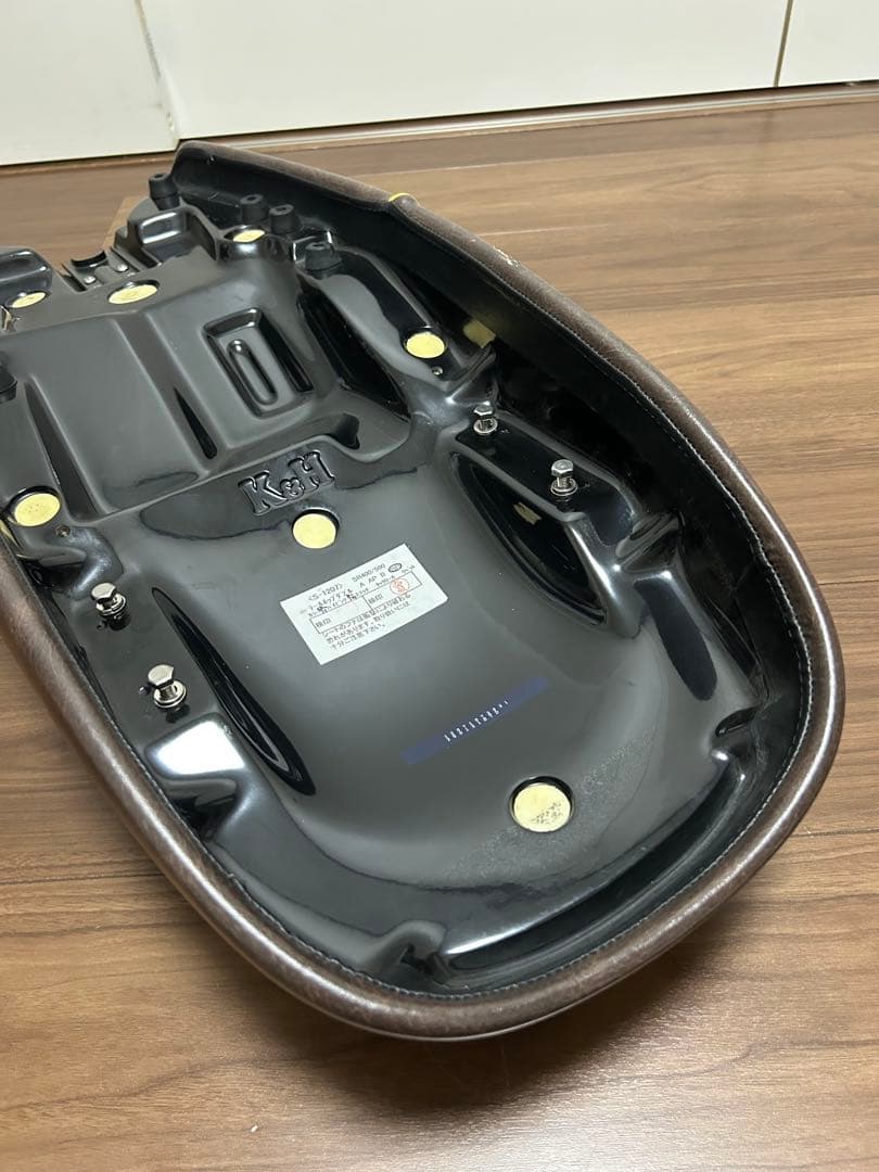 美品■K&H ダブルシート Bパイピング SR400/FI 10'〜最終5型まで