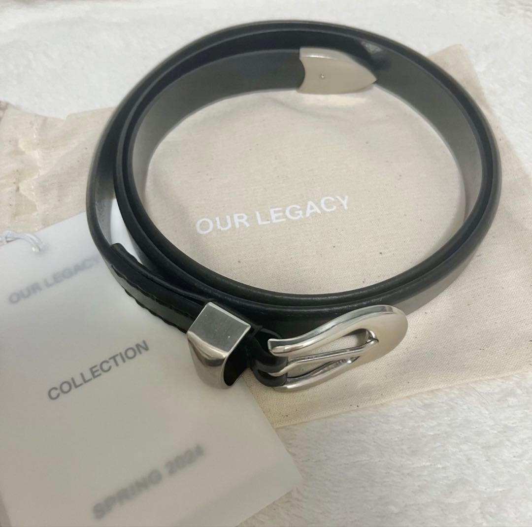 OUR LEGACY メンズ ベルト BELT 2CM BK M90 M80