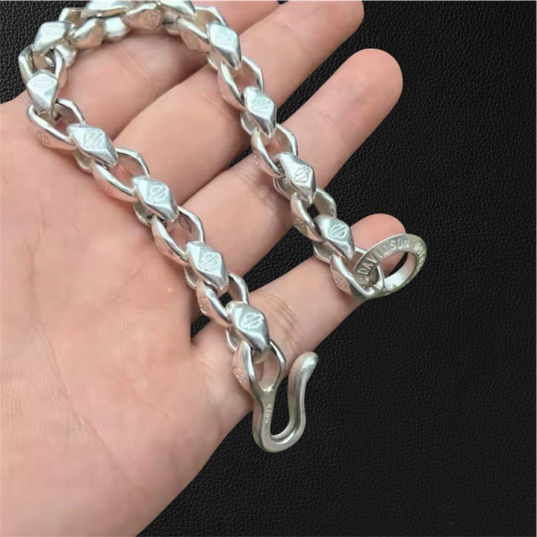 3点セット　S925刻印　ヴィンテージ チェーン　ブレスレット　重厚感　レトロ