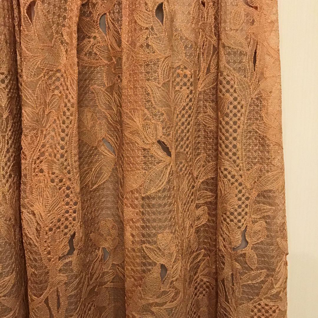 ebure エブール シルクレース　ロングスカート　36