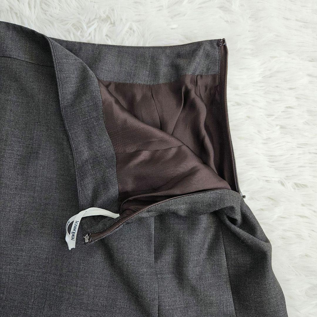 NEWYORKER スーツ パンツ スカート 3点 ブラウン 大きいサイズ