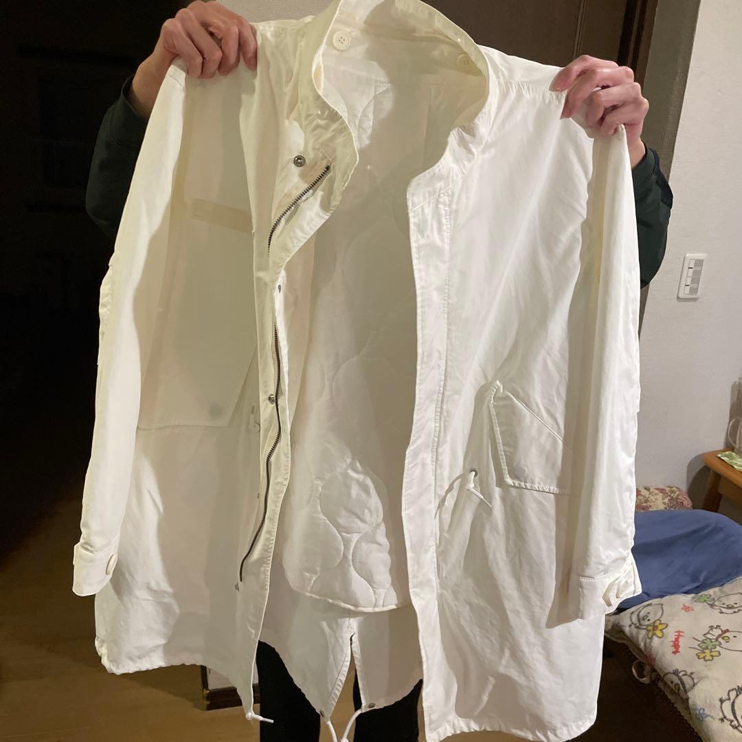 ホワイト キルティング M65のモッズコートジョンブル