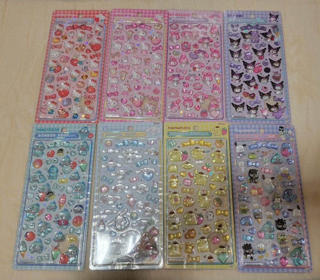 【正規品】ボンボンドロップシール　サンリオ　第2弾　８種　セット