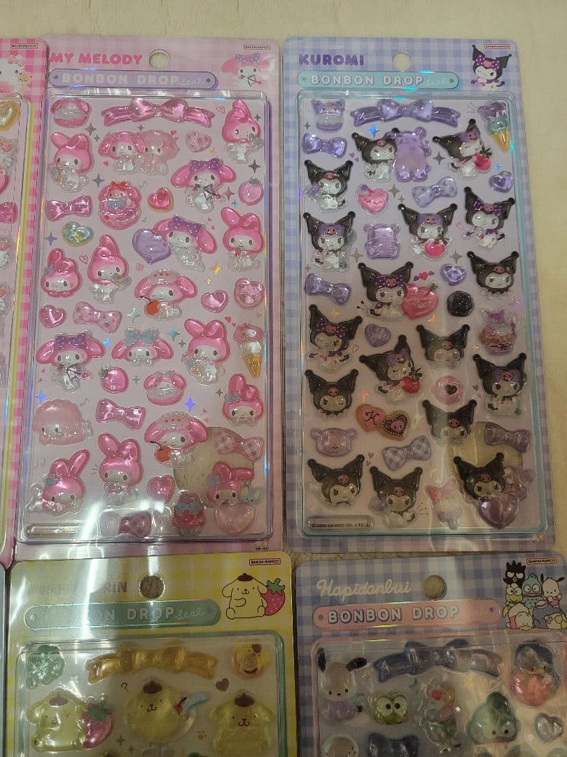 【正規品】ボンボンドロップシール　サンリオ　第2弾　８種　セット