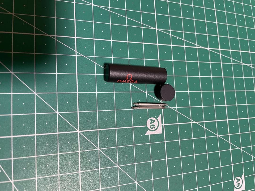 オメガ 純正グレーアリゲーターレザーストラップ＋フォールデイングクラスプのセット