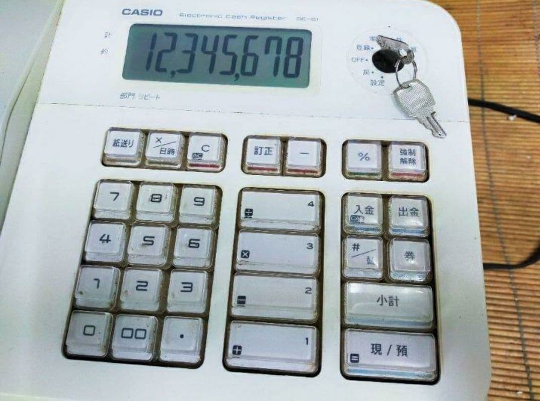 カシオレジスター　SE-G1　中古品　人気機種感熱紙　送料無料　617706